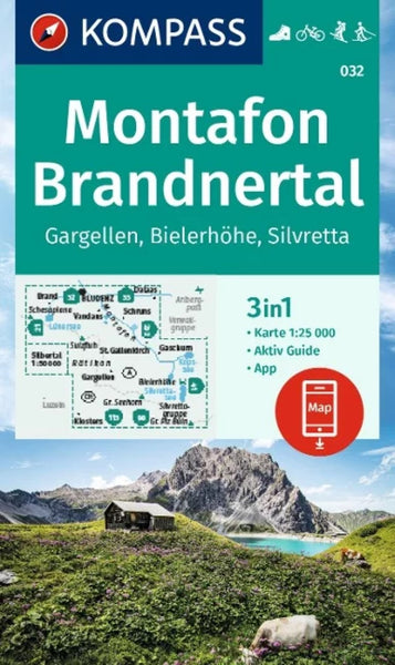 Montafon 1:25,000 Hiking Map Kompass
