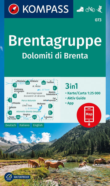 Brentagruppe 3 in 1 Map = Dolomiti di Brenta Kompass