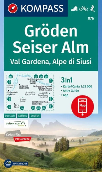 Val Gardena - Alpe di Siusi / Val Gardena - Alpe di Siusi Hiking Map Kompass
