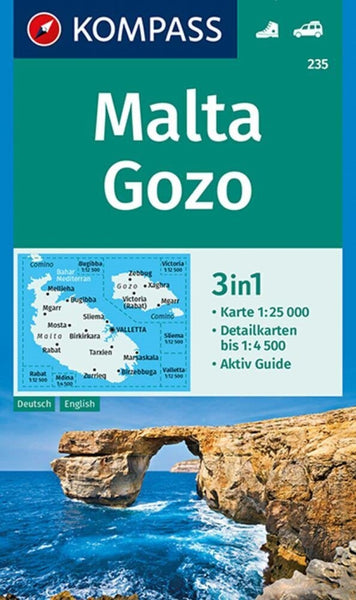 Malta Hiking Map & Guide Kompass