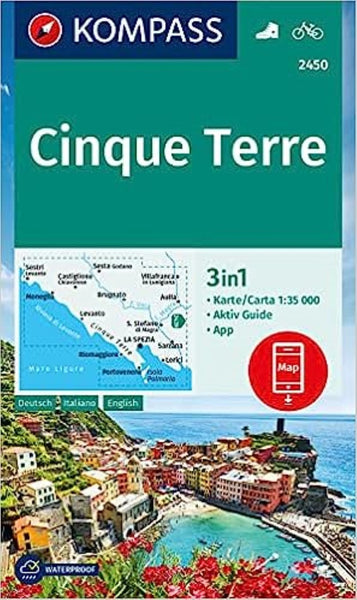 Cinque Terre (#2450) Hiking Map Kompass