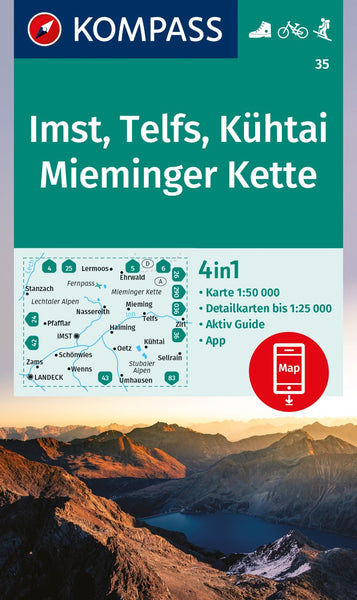 Imst-Telfs-Kühtal Hiking Map & Guide Kompass