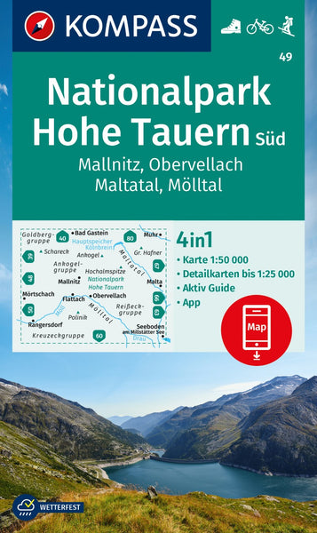 Mallnitz - Obervellac hiking map Kompass