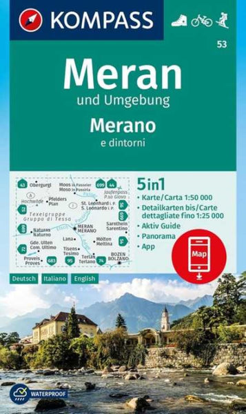 Meran und Umgebung = Merano e dintorni Hiking Map Kompass
