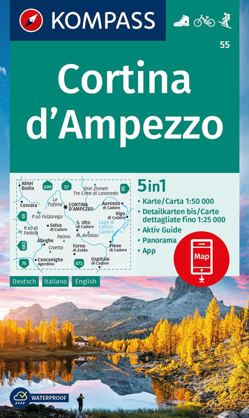 Cortina d'Ampezzo Hiking Map Kompass
