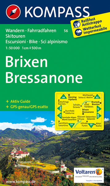 Brixen / Bressanone Hiking Map Kompass