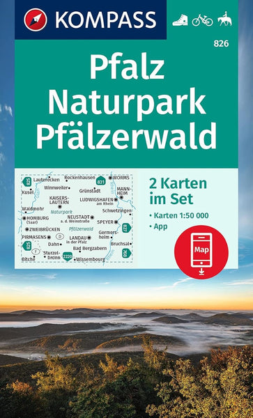 Naturpark Pfälzerwald, Germany Hiking Map Set Kompass