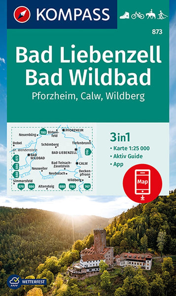 Bad Liebenzell & Bad Wildbad Hiking Map Kompass