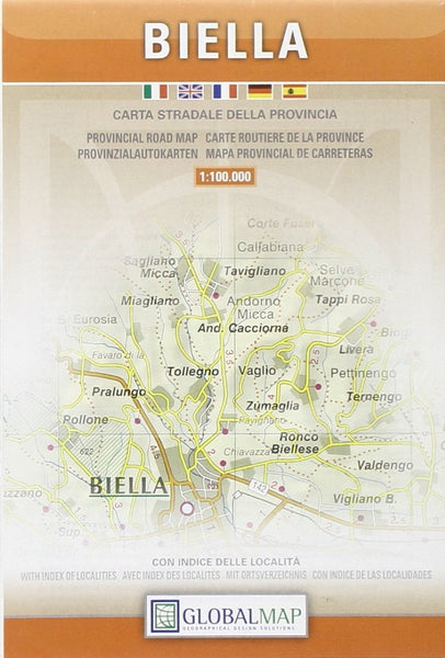 Biella City Map Litografia Artistica Cartografica