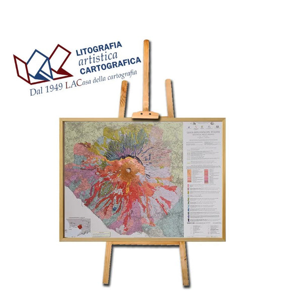 Vesuvius - Geological Raised Relief Map 69 x 91 cm Litografia Artistica Cartografica