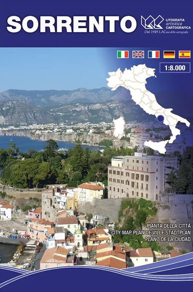 Sorrento : pianta della citta : 1:8,000 Litografia Artistica Cartografica