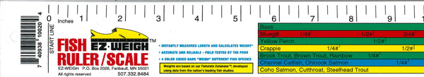 EZ Weigh Rulers Decal Stick On, Adhesive 36" Lakemaps