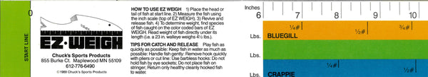 EZ Weigh Rulers Original Pocket Ruler 36" Lakemaps