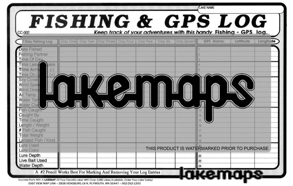 Fishing and GPS Log CC-002 Lakemaps