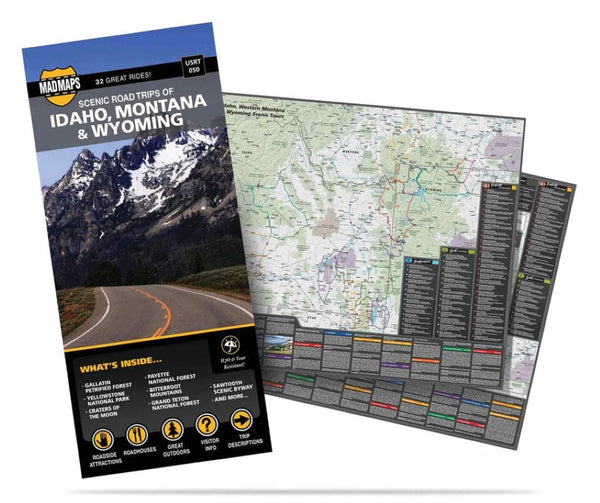 Scenic road trips of Idaho, Montana & Wyoming MAD Maps