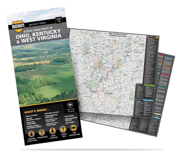 Ohio, Kentucky and West Virginia : regional scenic tours MAD Maps