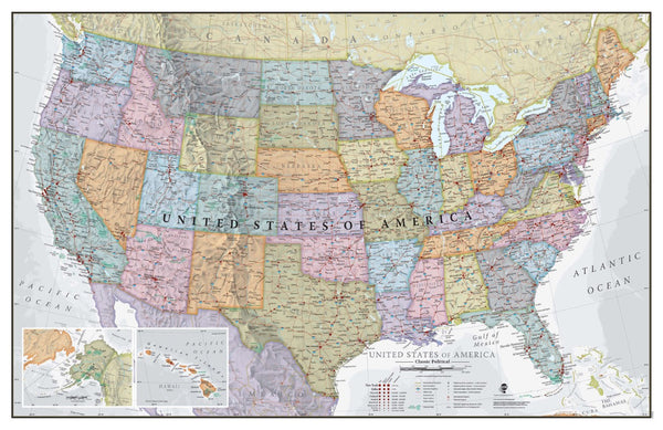 Classic USA Map - Huge Maps International Ltd.