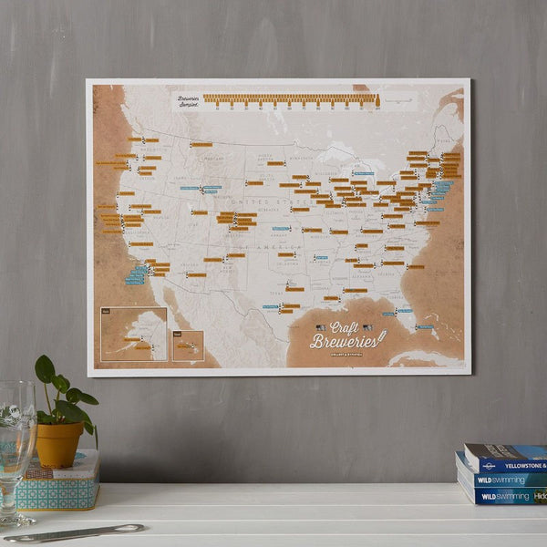 Large Scratch-Off USA Craft Breweries Maps International Ltd.