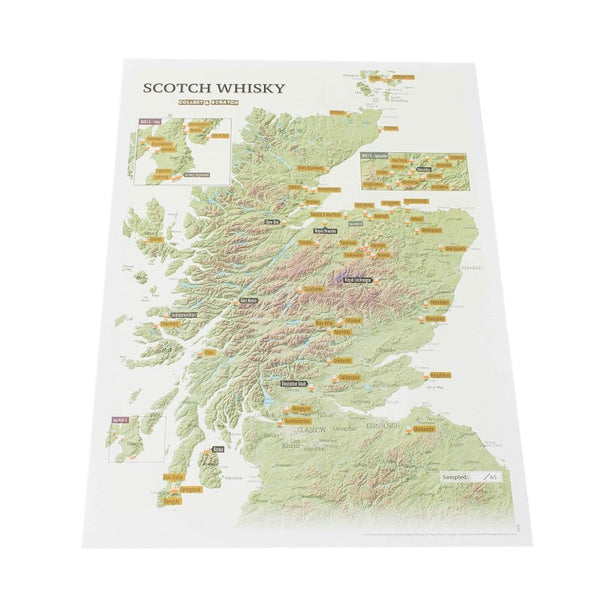 Scratch-off USA Whiskey Distilleries Maps International Ltd.