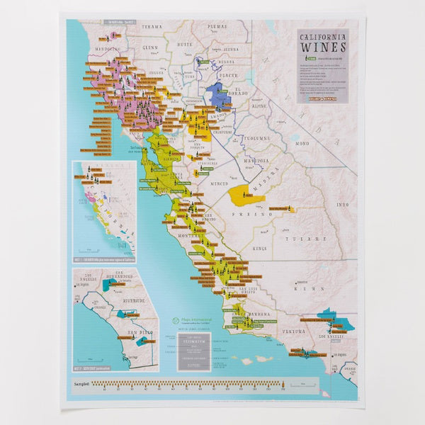 Scratch Off California Wine Maps Maps International Ltd.