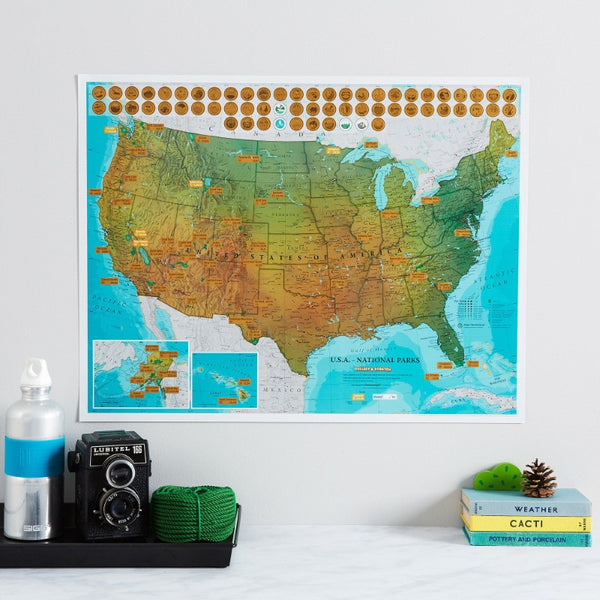 Scratch-off USA National Parks Maps International Ltd.