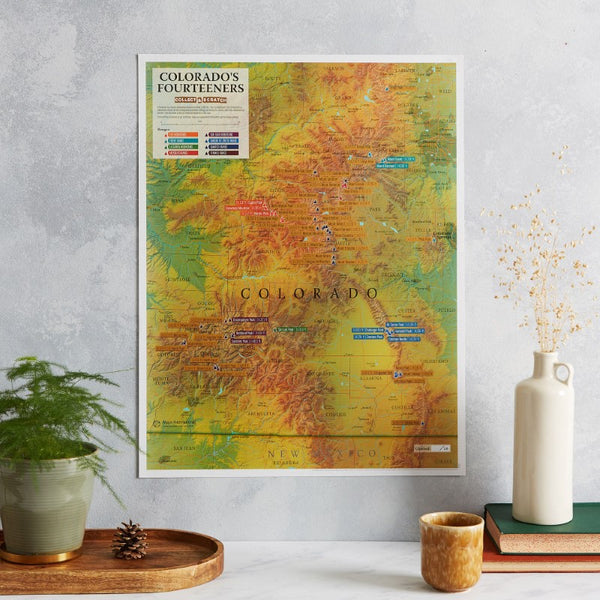 Scratch-off Colorado Fourteeners Maps International Ltd.