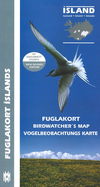 Iceland Birdwatcher's Map Mál og menning