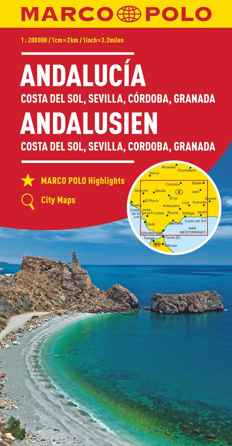 Andalucia, Spain Road Map | Map Geek.com