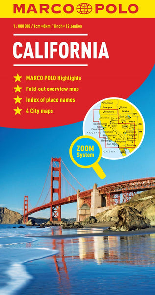 California Road Map Marco Polo Travel Publishing Ltd