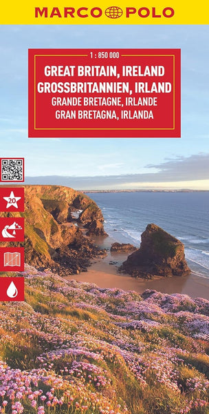 Great Britain & Ireland 1:850,000 Map Marco Polo Travel Publishing Ltd