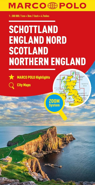 Scotland & Northern England 1:300,000 Map Marco Polo Travel Publishing Ltd