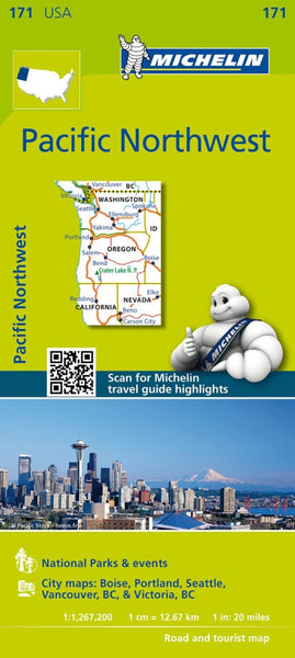 Pacific Northwest Road Map Michelin Maps and Guides