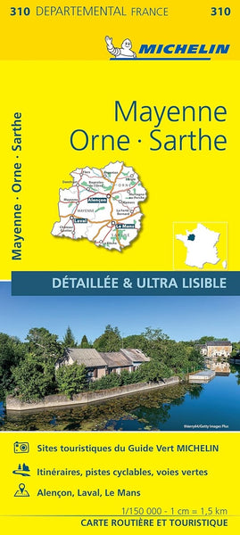 Mayenne, Orne, Sarthe : road and tourist map = Mayenne, Orne, Sarthe : carte routière et touristique Michelin Maps and Guides
