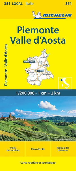 Map of Piedmont & Aosta Valley(Turin area, Italy) Michelin Maps and Guides