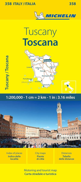 Toscana, Italy Regional Map Michelin Maps and Guides