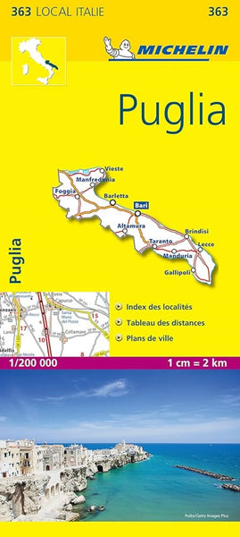 Puglia, Italy Road Map Michelin Maps and Guides