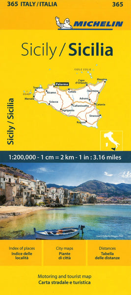 Sicily, Italy Road Map Michelin Maps and Guides