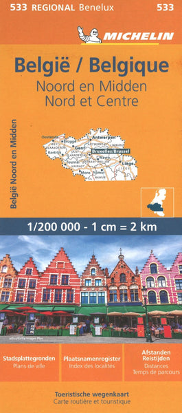 North and Central Belgium Road Map (533) Michelin Maps and Guides