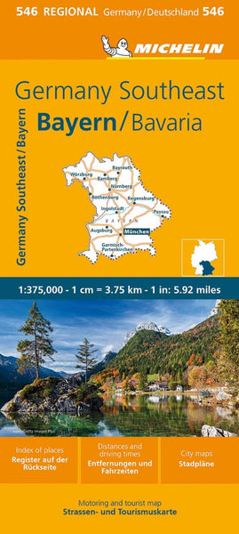 Germany southeast : Bavaria Michelin Maps and Guides