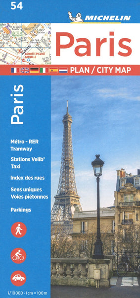 Paris, France (54) Road Map Michelin Maps and Guides