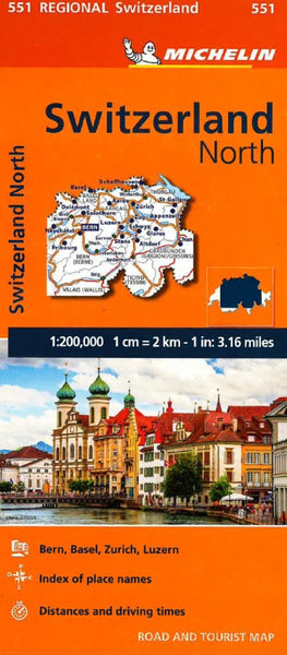 Switzerland, North (551) Michelin Maps and Guides