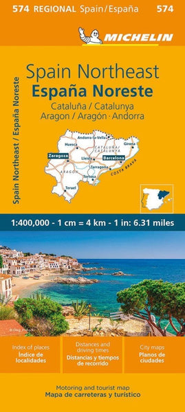 Aragon, Catalunya, Andorra and Spain, Northeast (574) Michelin Maps and Guides