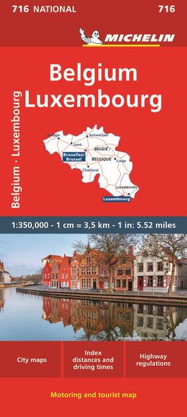 Belgium / Luxembourg Road Map Michelin Maps and Guides