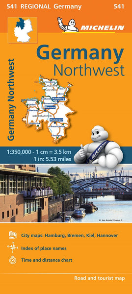 Germany Northwest Road and Tourist Map Michelin Maps and Guides