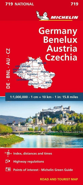 Germany : BENELUX : Austria : Czech Republic Michelin Maps and Guides