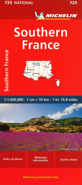 France, Southern Motoring and Tourist Map (725) Michelin Maps and Guides