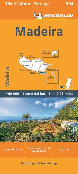 Madeira Motoring & Tourist Map (594) Michelin Maps and Guides