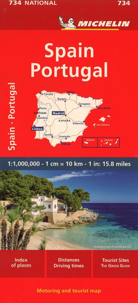 Spain and Portugal Map (734) Michelin Maps and Guides