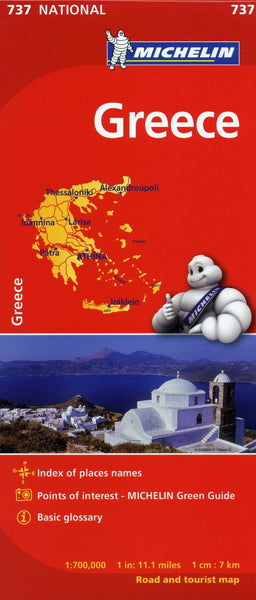 Greece 1:700,000 : road and tourist map Michelin Maps and Guides