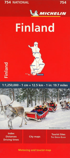 Finland Motoring and Tourist Map (754) Michelin Maps and Guides